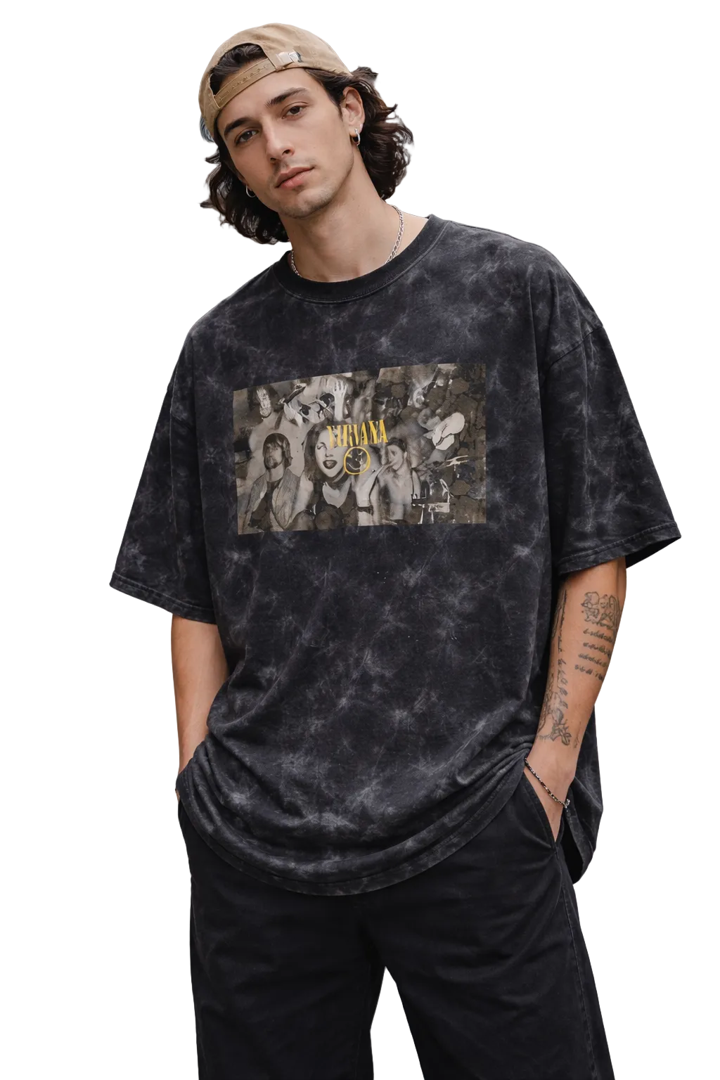 Unisex Acid Washed Oversized Tee