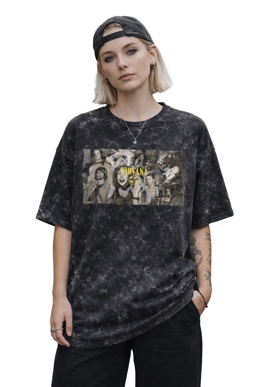 Unisex Acid Washed Oversized Tee